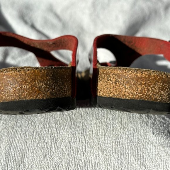 Birkenstock Gizeh Red Patent Leather Size 37 - Picture 3 of 7